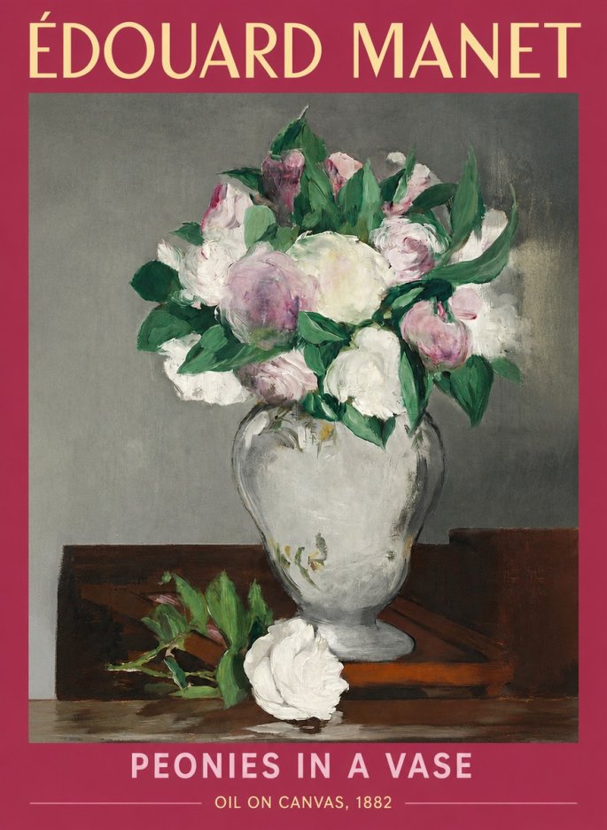 Édouard Manet Peonies in a Vase No2 - Juliste