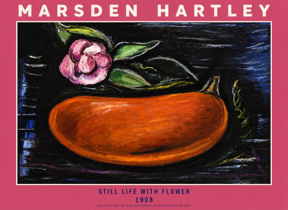 Marsden Hartley Still Life with Flower No2 - Juliste