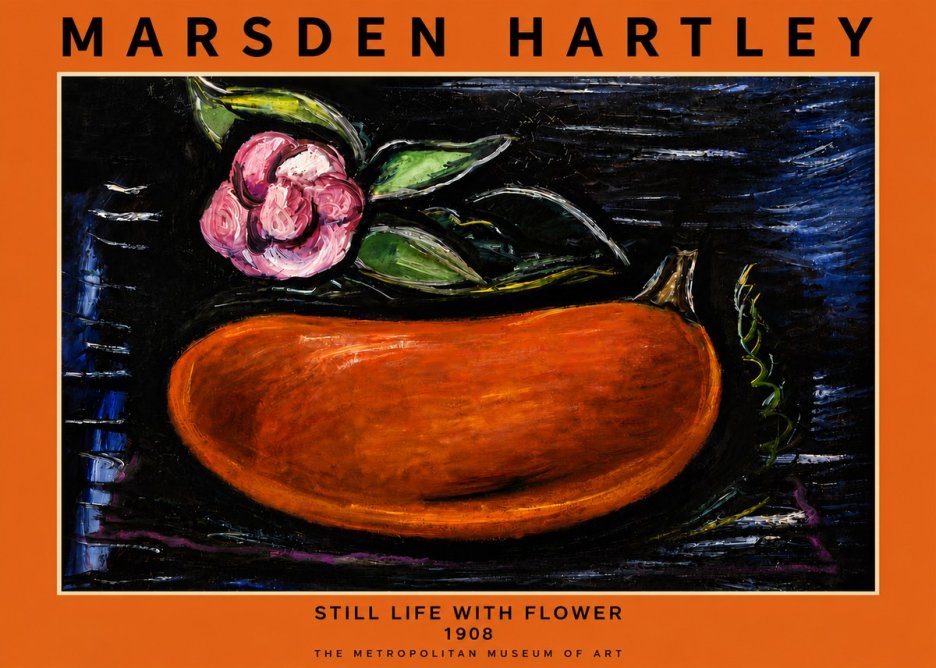 Marsden Hartley Still Life with Flower No6 - Juliste