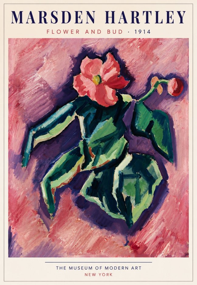 Marsden Hartley Flower and Bud No5 - Juliste
