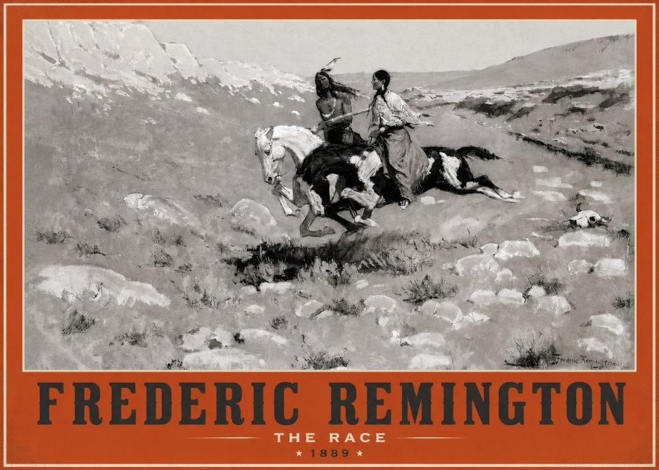 Frederic Remington The Race II No2 - Juliste