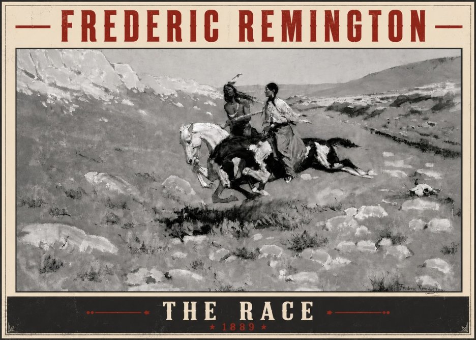 Frederic Remington The Race II No5 - Juliste