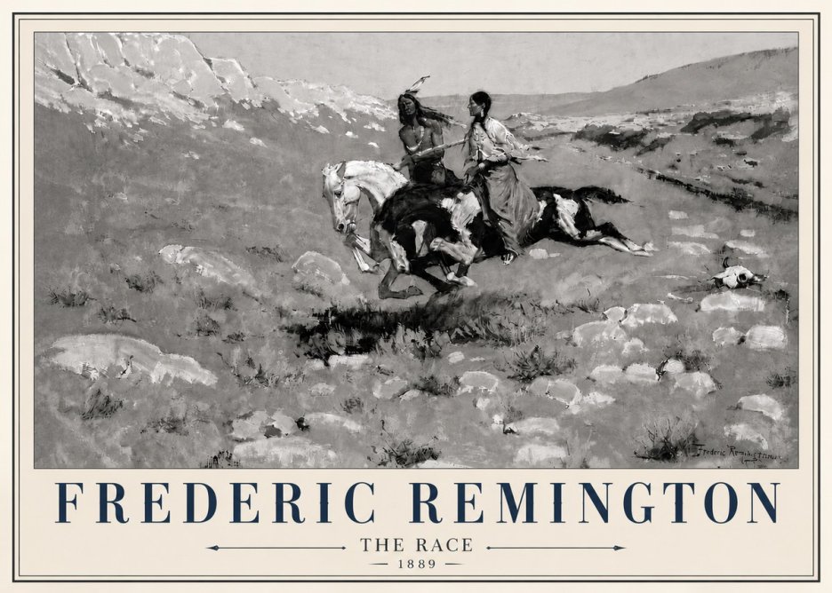 Frederic Remington The Race II No6 - Juliste