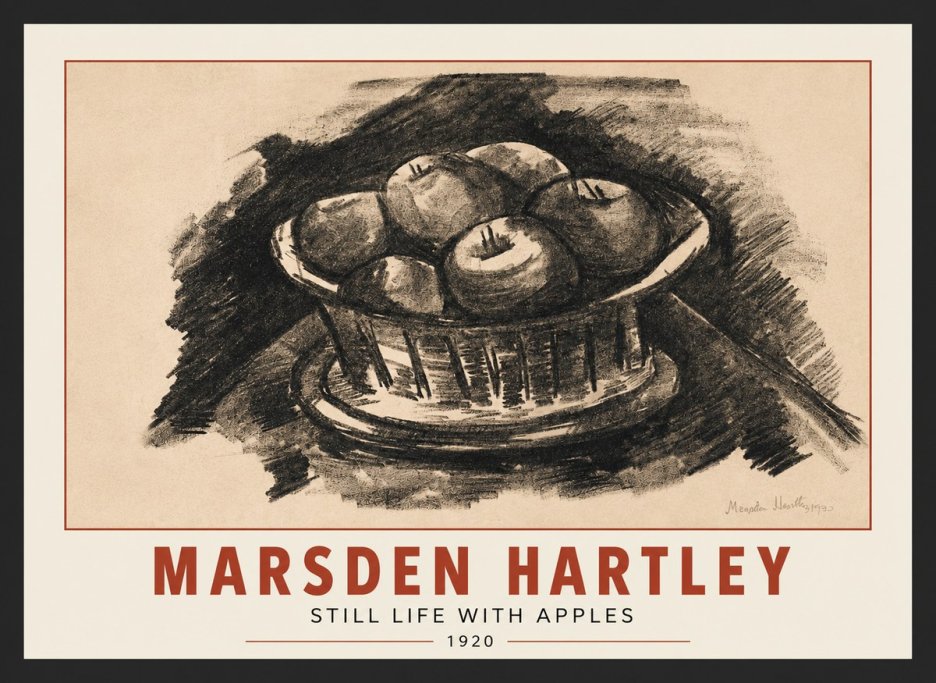 Marsden Hartley Still Life with Apples No3 - Juliste