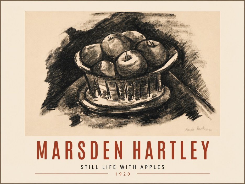 Marsden Hartley Still Life with Apples No5 - Juliste