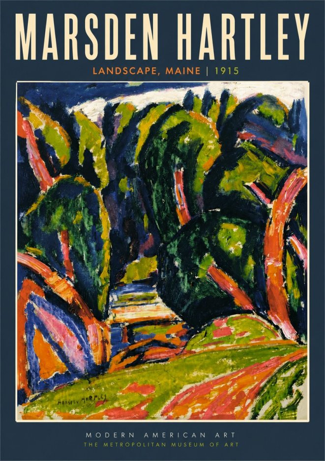 Marsden Hartley Landscape, Maine No2 - Juliste