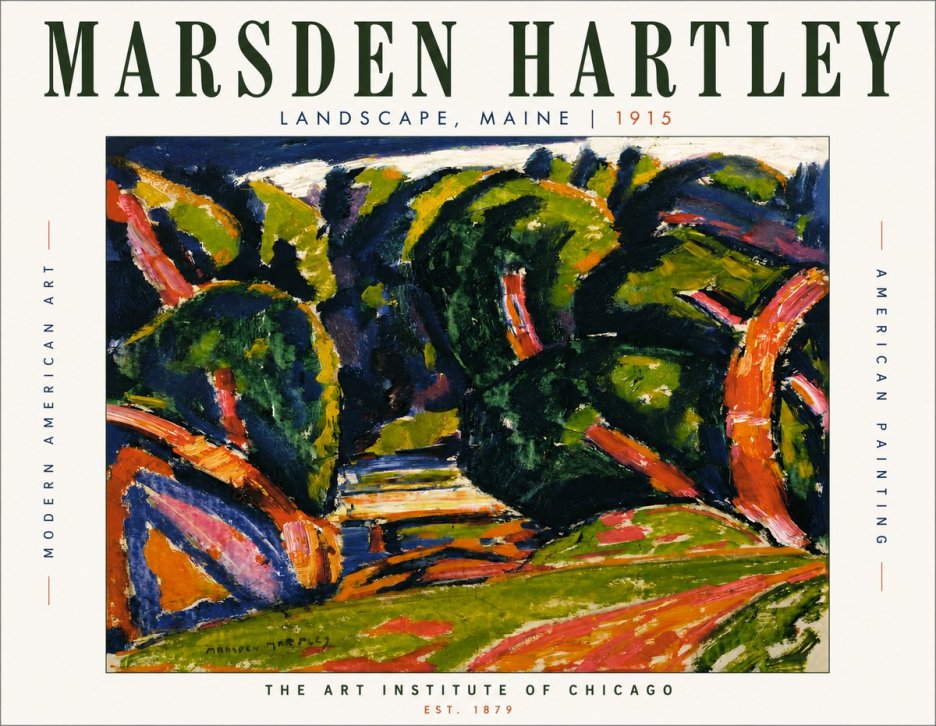 Marsden Hartley Landscape, Maine No6 - Juliste