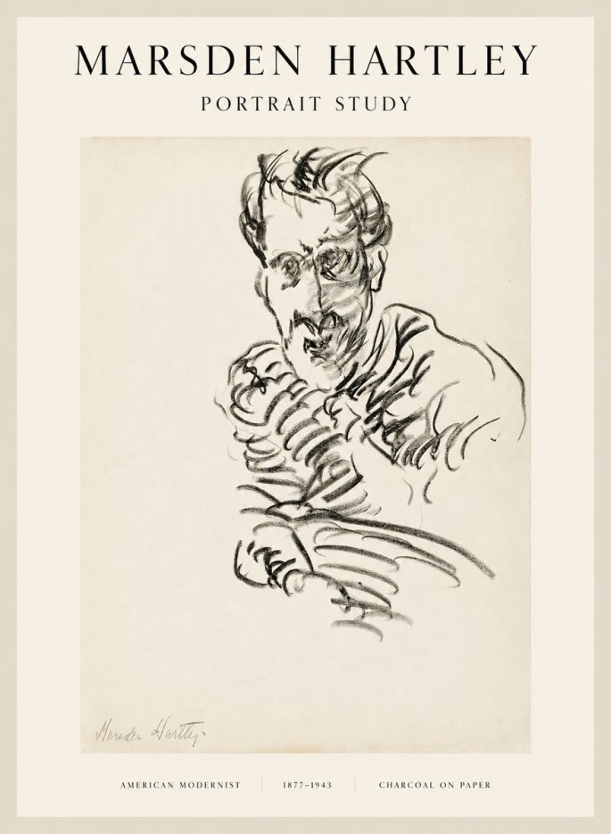 Marsden Hartley Portrait Study No1 - Juliste