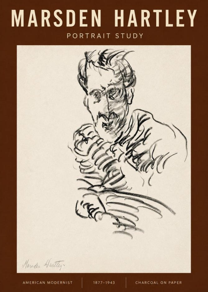 Marsden Hartley Portrait Study No2 - Juliste