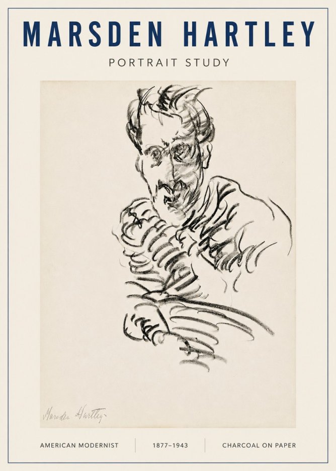 Marsden Hartley Portrait Study No3 - Juliste