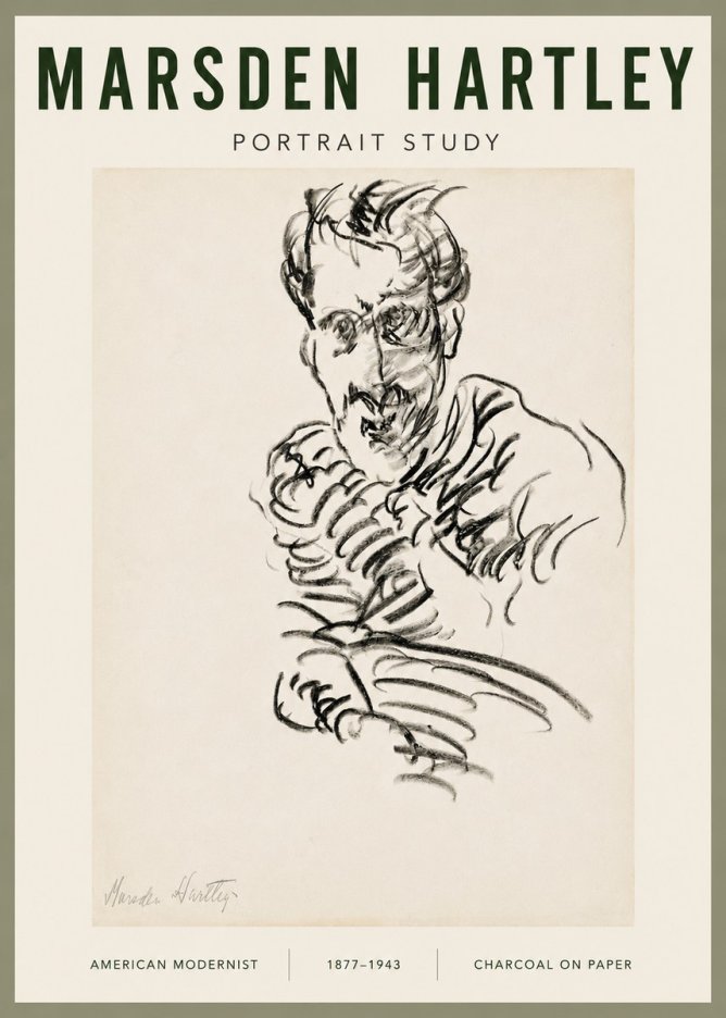 Marsden Hartley Portrait Study No5 - Juliste