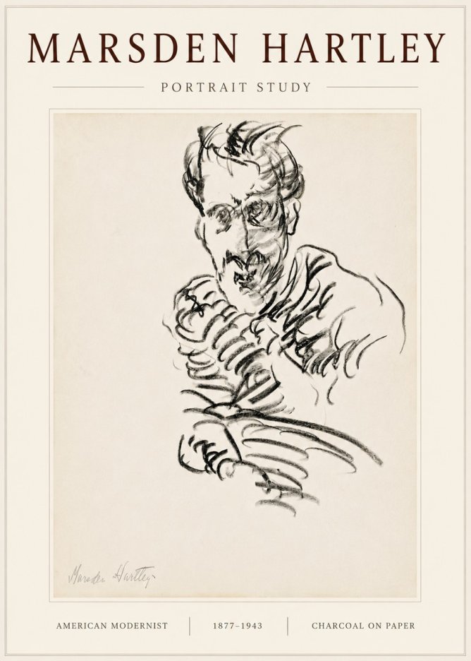 Marsden Hartley Portrait Study No6 - Juliste
