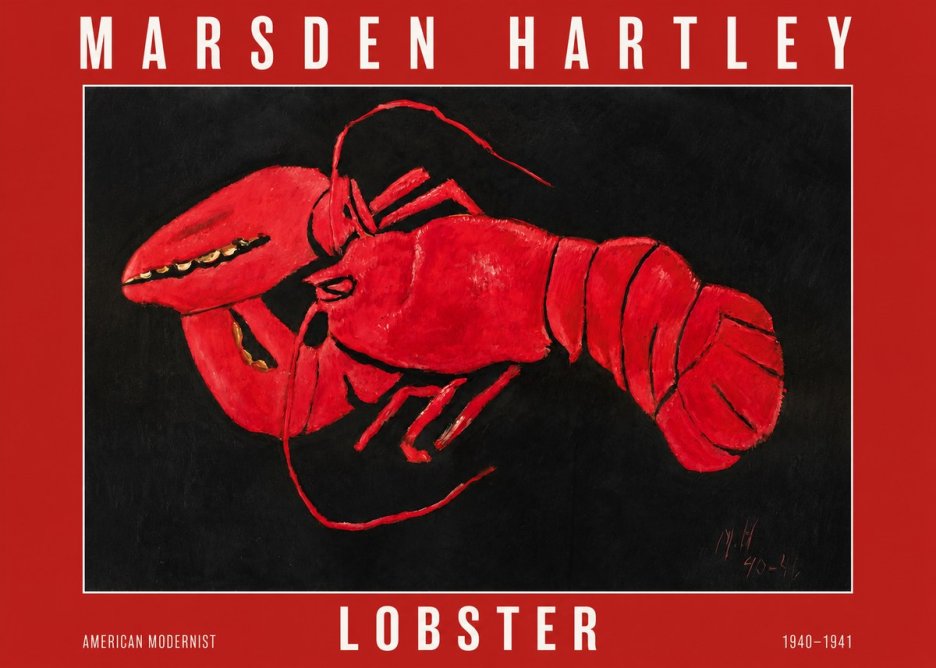 Marsden Hartley Lobster No2 - Juliste