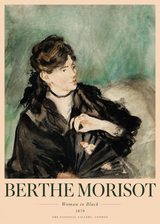 Berthe Morisot Woman in Black No1 - Juliste