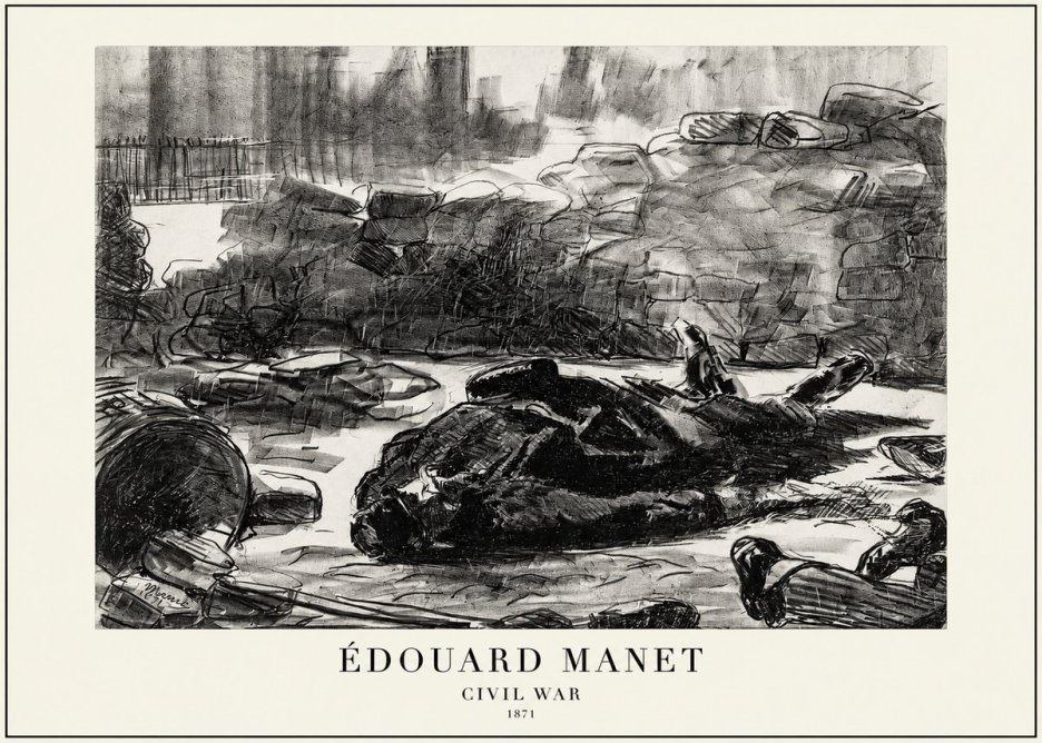 Édouard Manet Civil War No1 - Juliste