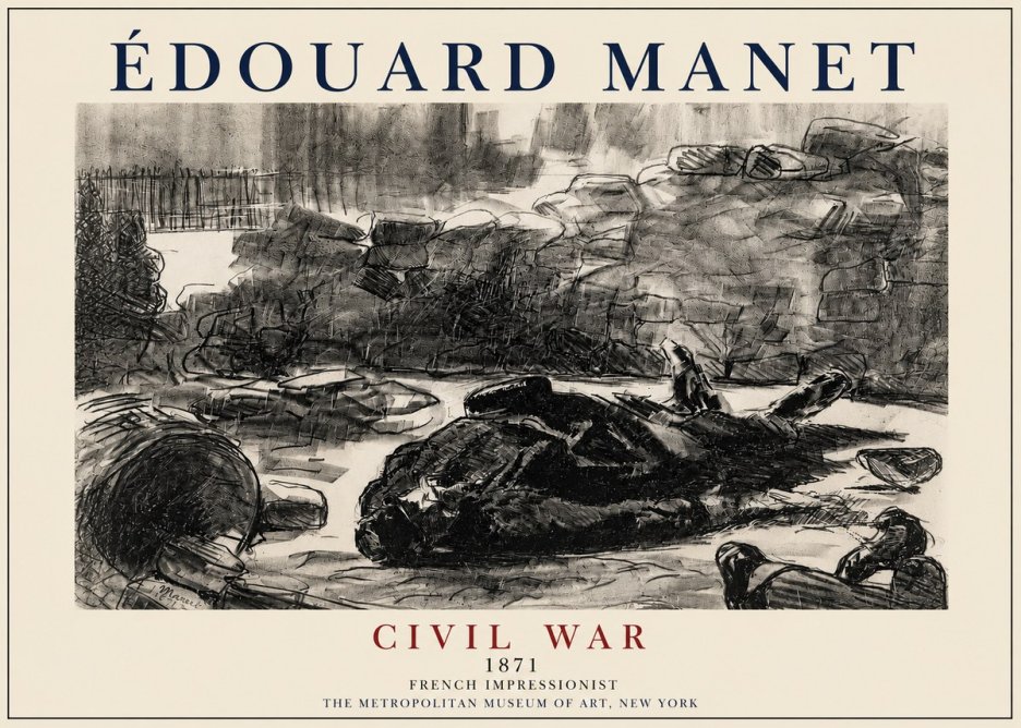 Édouard Manet Civil War No3 - Juliste