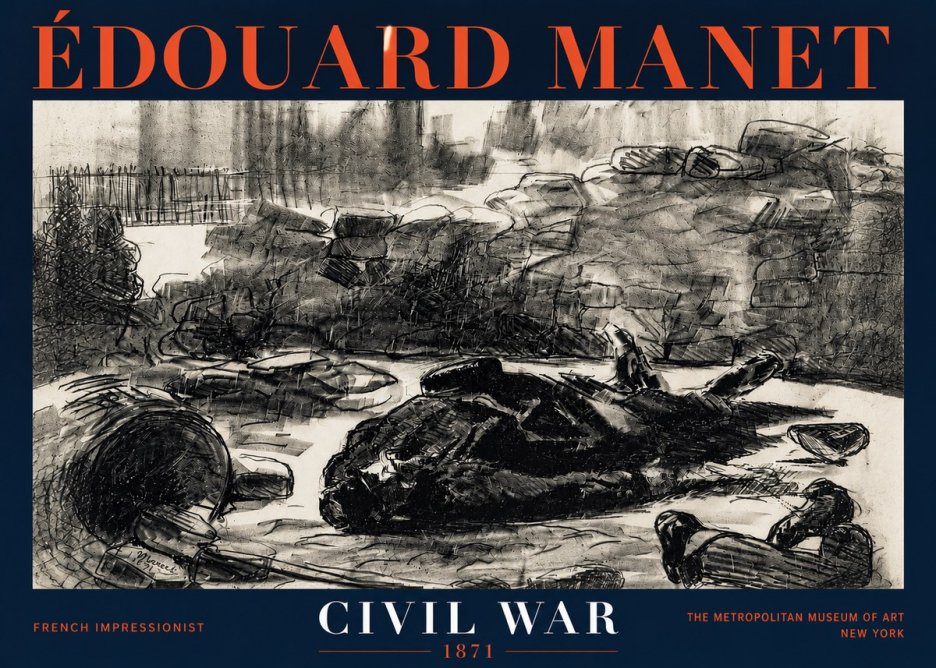 Édouard Manet Civil War No4 - Juliste