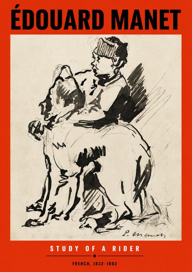 Édouard Manet Study of a Rider No2 - Juliste