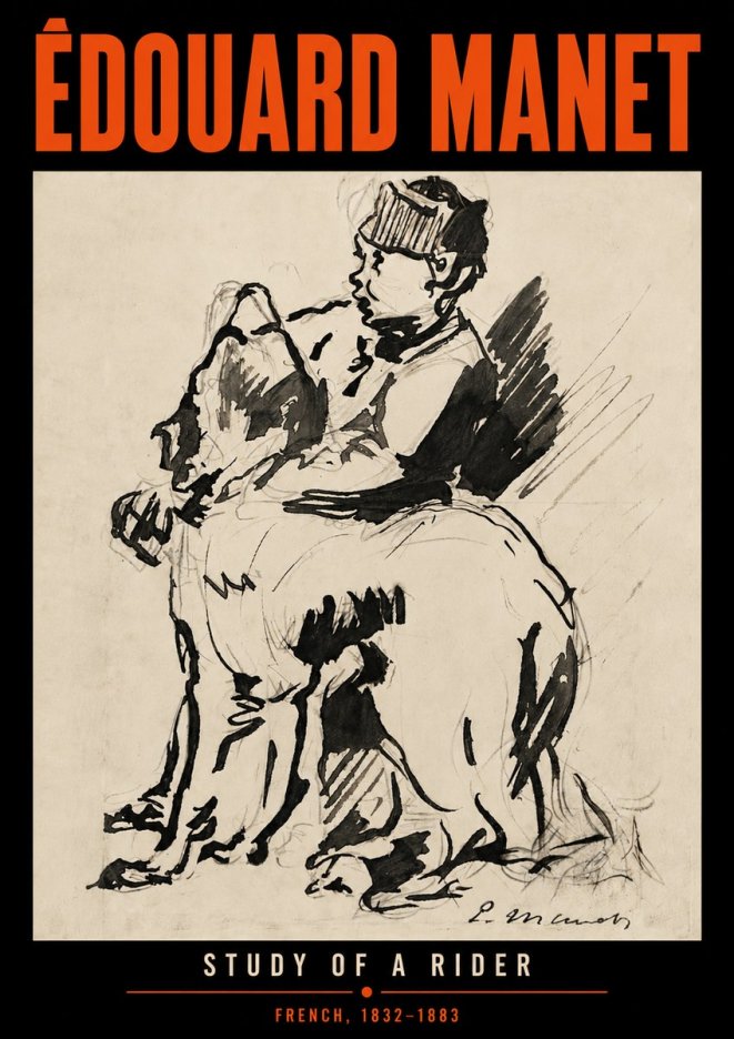 Édouard Manet Study of a Rider No6 - Juliste
