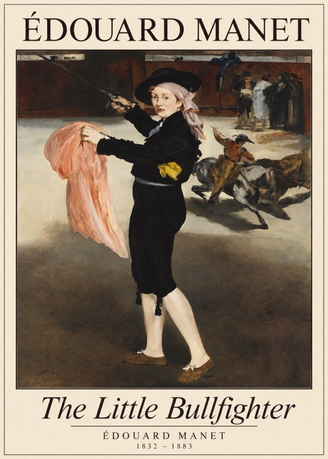 Édouard Manet The Little Bullfighter No1 - Juliste
