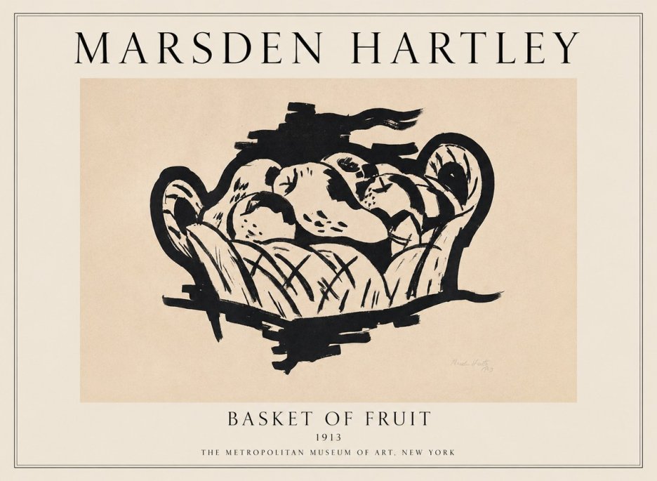 Marsden Hartley Basket of Fruit No1 - Juliste