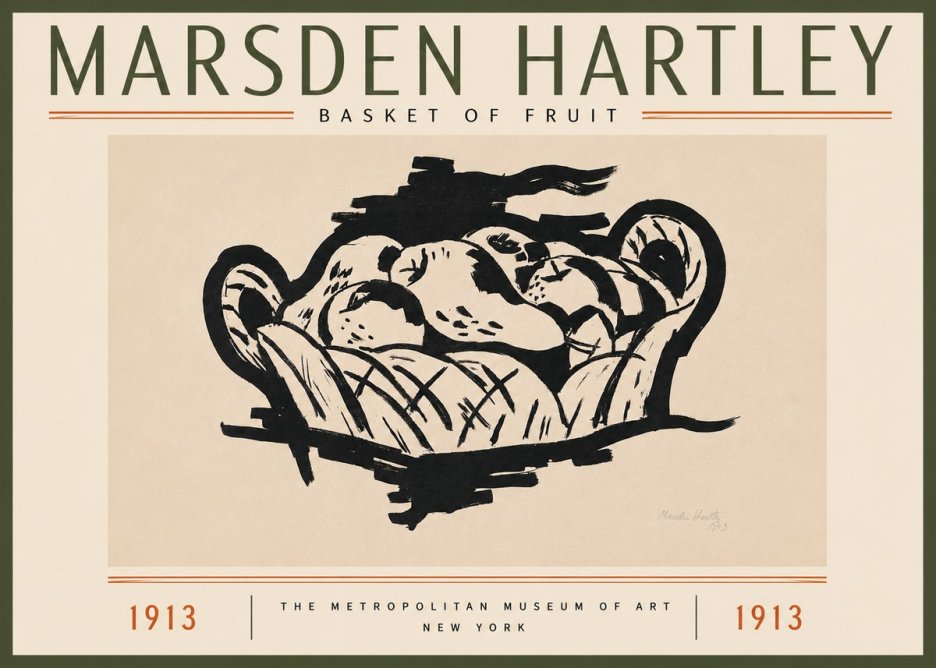 Marsden Hartley Basket of Fruit No4 - Juliste