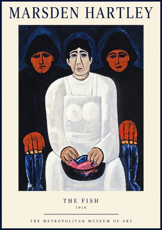Marsden Hartley The Fish No1 - Juliste