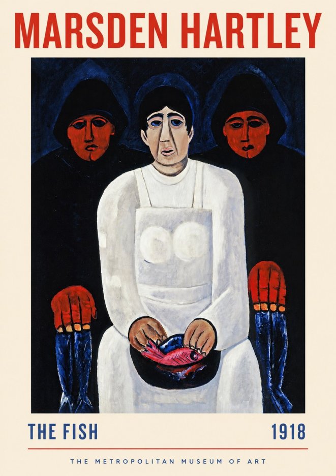Marsden Hartley The Fish No2 - Juliste