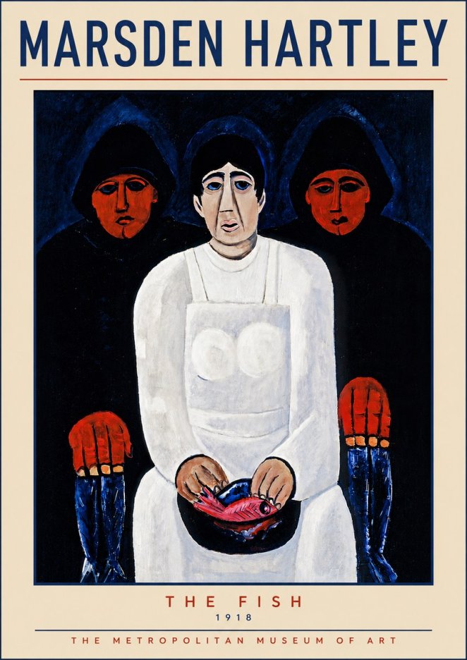 Marsden Hartley The Fish No5 - Juliste