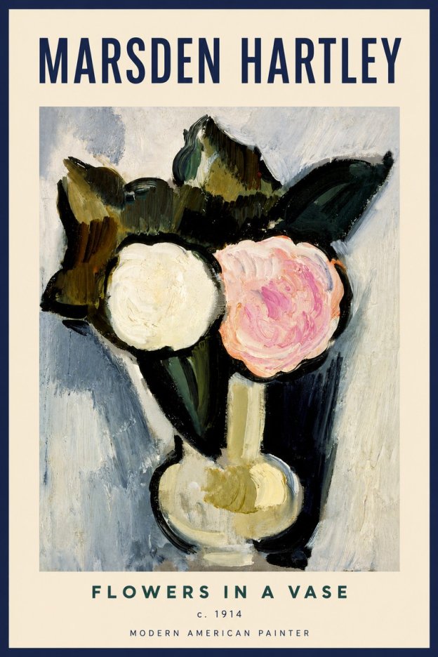 Marsden Hartley Flowers in a Vase No3 - Juliste
