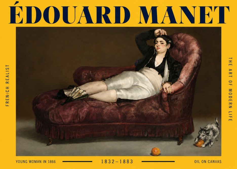 Édouard Manet Young Woman in 1866 No5 - Juliste
