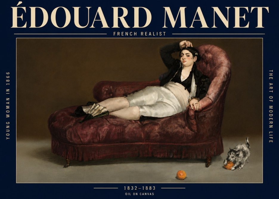 Édouard Manet Young Woman in 1866 No6 - Juliste