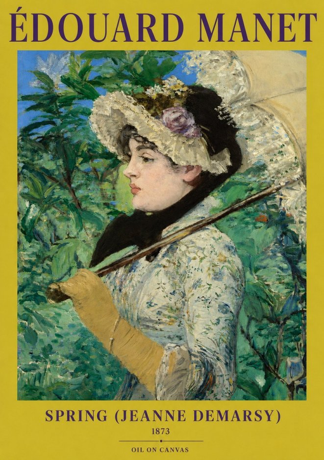 Édouard Manet Spring (Jeanne Demarsy) No2 - Juliste