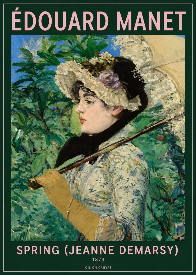 Édouard Manet Spring (Jeanne Demarsy) No3 - Juliste