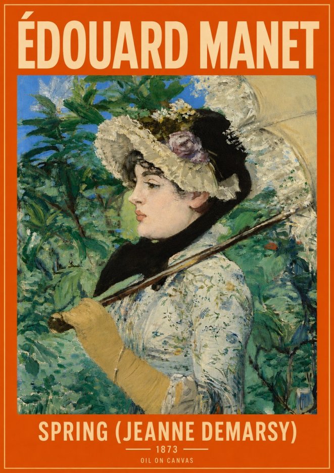 Édouard Manet Spring (Jeanne Demarsy) No5 - Juliste
