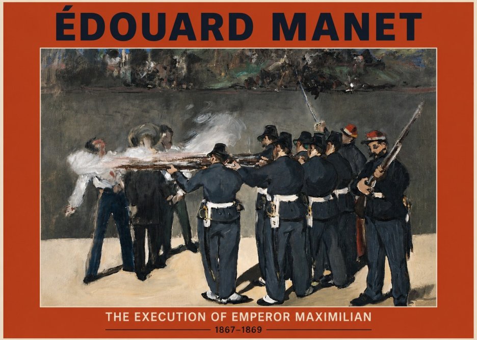 Édouard Manet The Execution of Emperor Maximilian No3 - Juliste