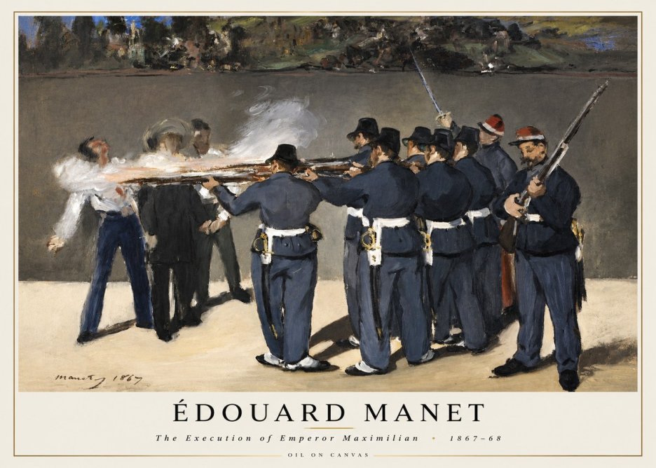 Édouard Manet The Execution of Emperor Maximilian No5 - Juliste