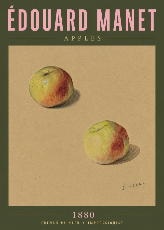 Édouard Manet Apples No5 - Juliste
