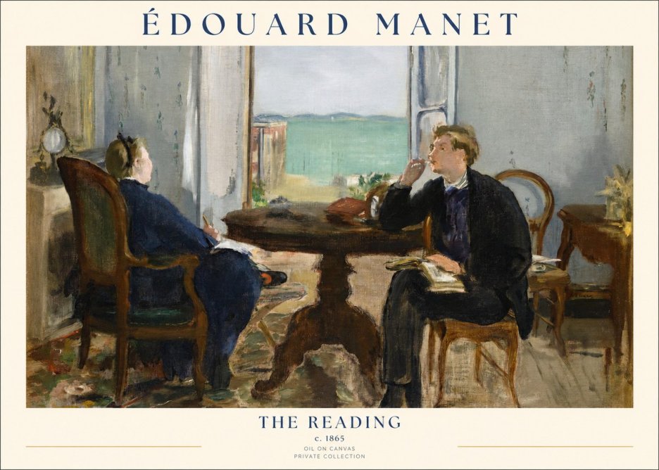 Édouard Manet The Reading No1 - Juliste