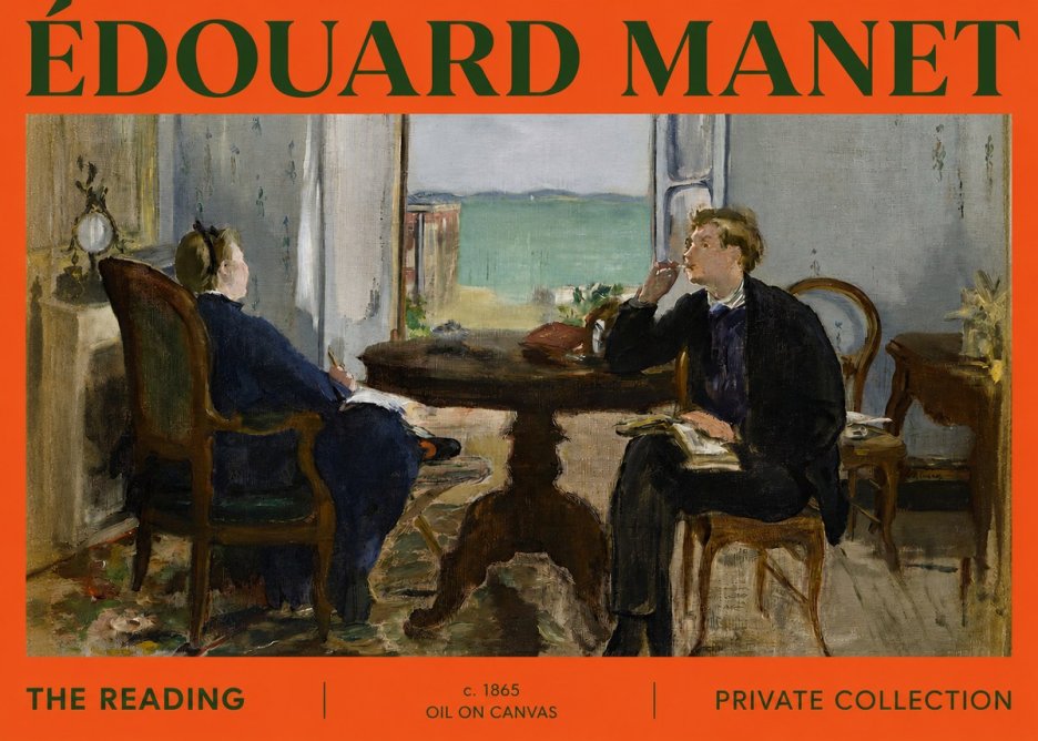 Édouard Manet The Reading No2 - Juliste