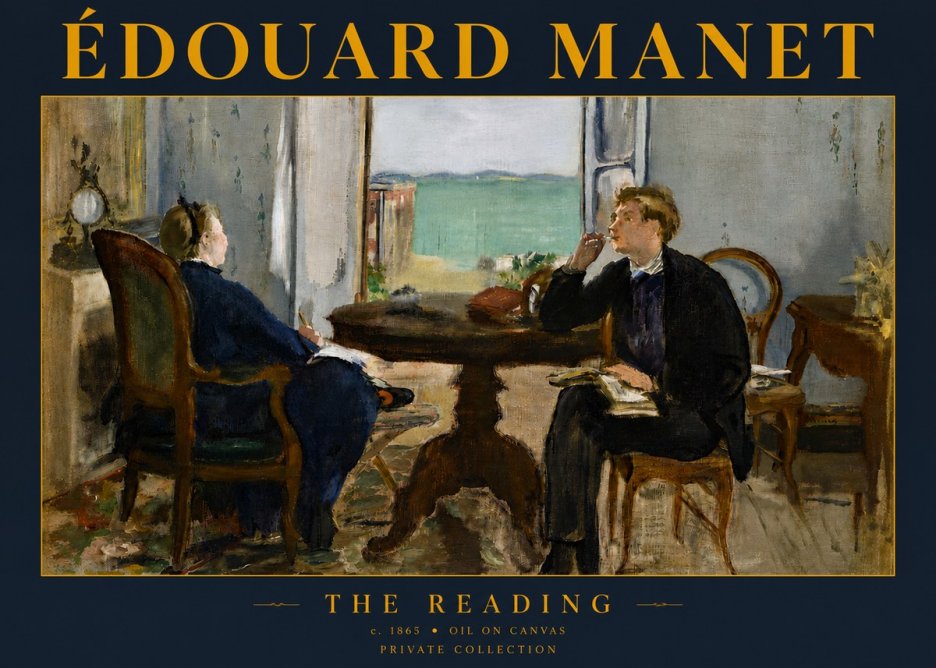 Édouard Manet The Reading No5 - Juliste