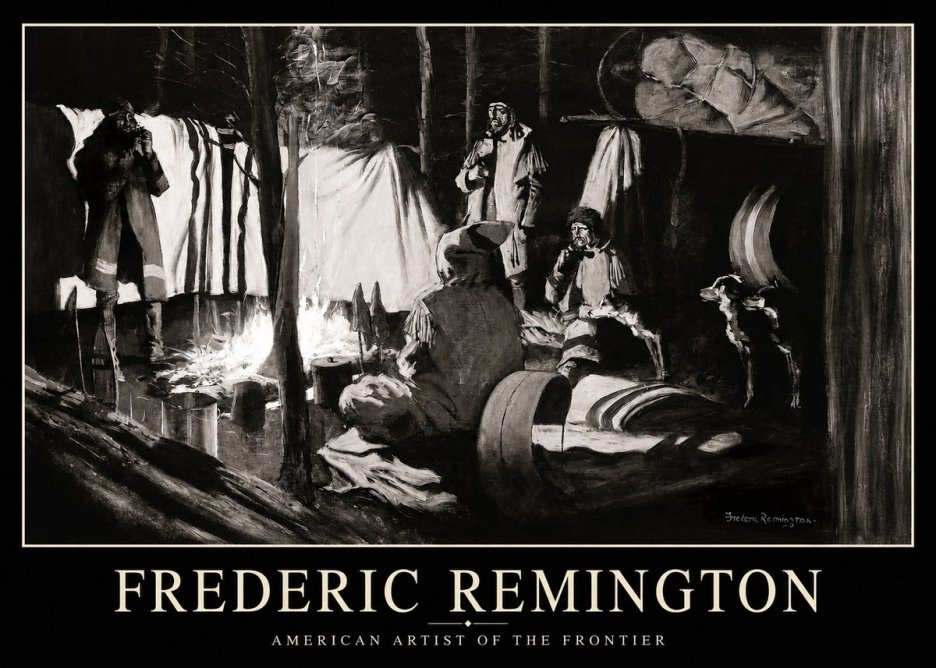 Frederic Remington A Trapper's Camp No1 - Juliste