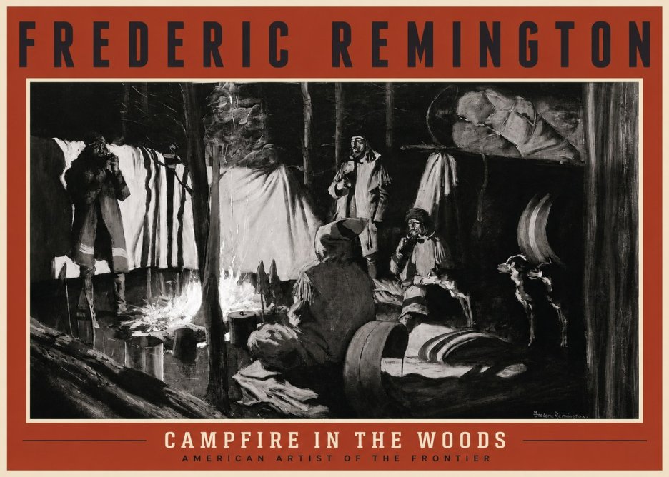 Frederic Remington A Trapper's Camp No2 - Juliste