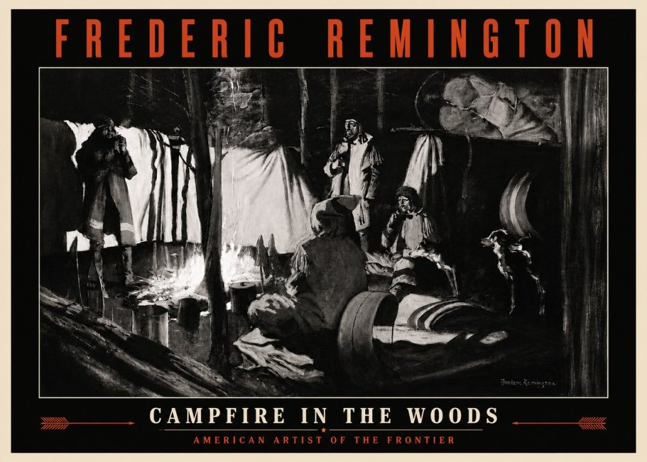 Frederic Remington A Trapper's Camp No4 - Juliste