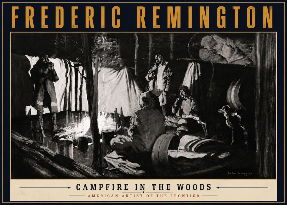 Frederic Remington A Trapper's Camp No5 - Juliste