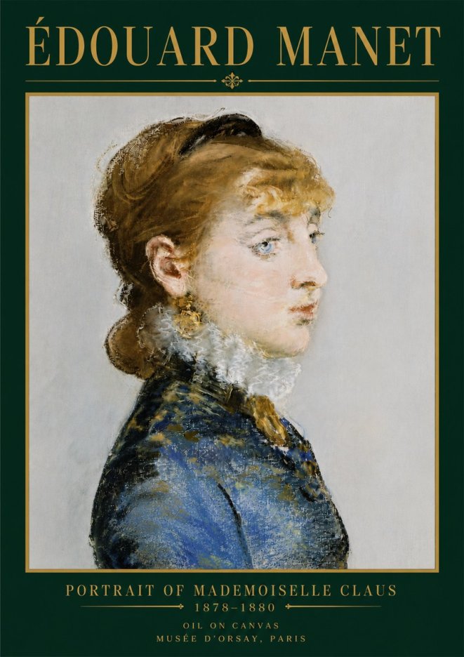 Édouard Manet Portrait of Mademoiselle Claus No5 - Juliste