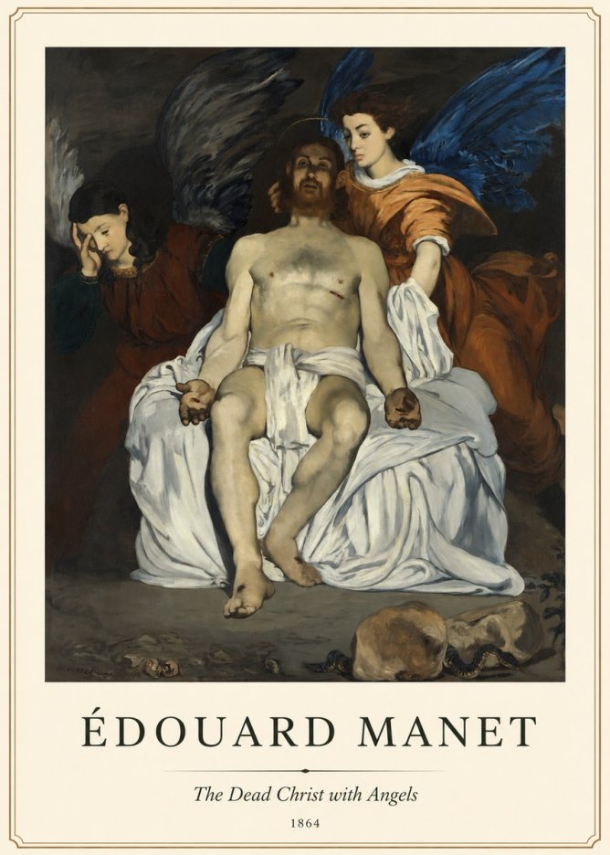 Édouard Manet The Dead Christ with Angels No1 - Juliste