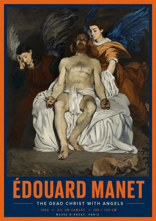 Édouard Manet The Dead Christ with Angels No2 - Juliste
