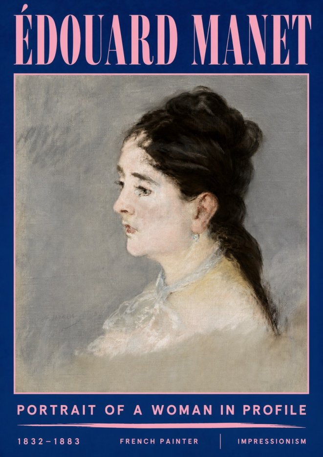 Édouard Manet Portrait of a Woman in Profile No5 - Juliste