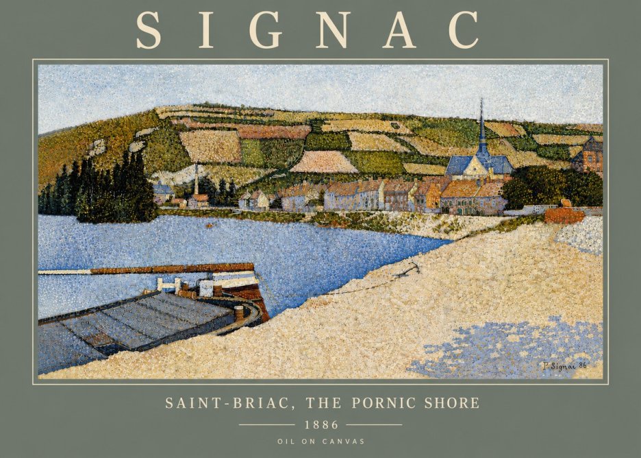 Signac Saint-briac, the Pornic Shore No6 - Juliste
